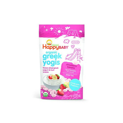 Happy Baby Happy Yogis Strawberry and Banana Organic Yogurt (8x1 OZ)-0