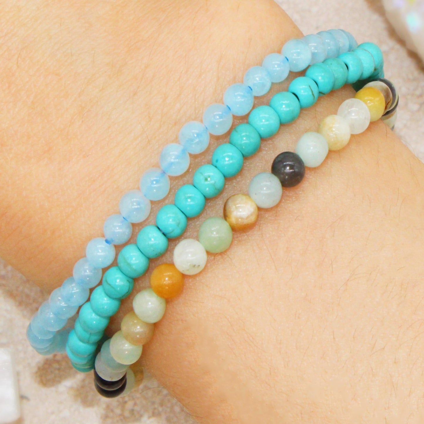 Peace Harmony Stackable Crystal Bracelet Set