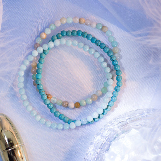 Peace Harmony Stackable Crystal Bracelet Set