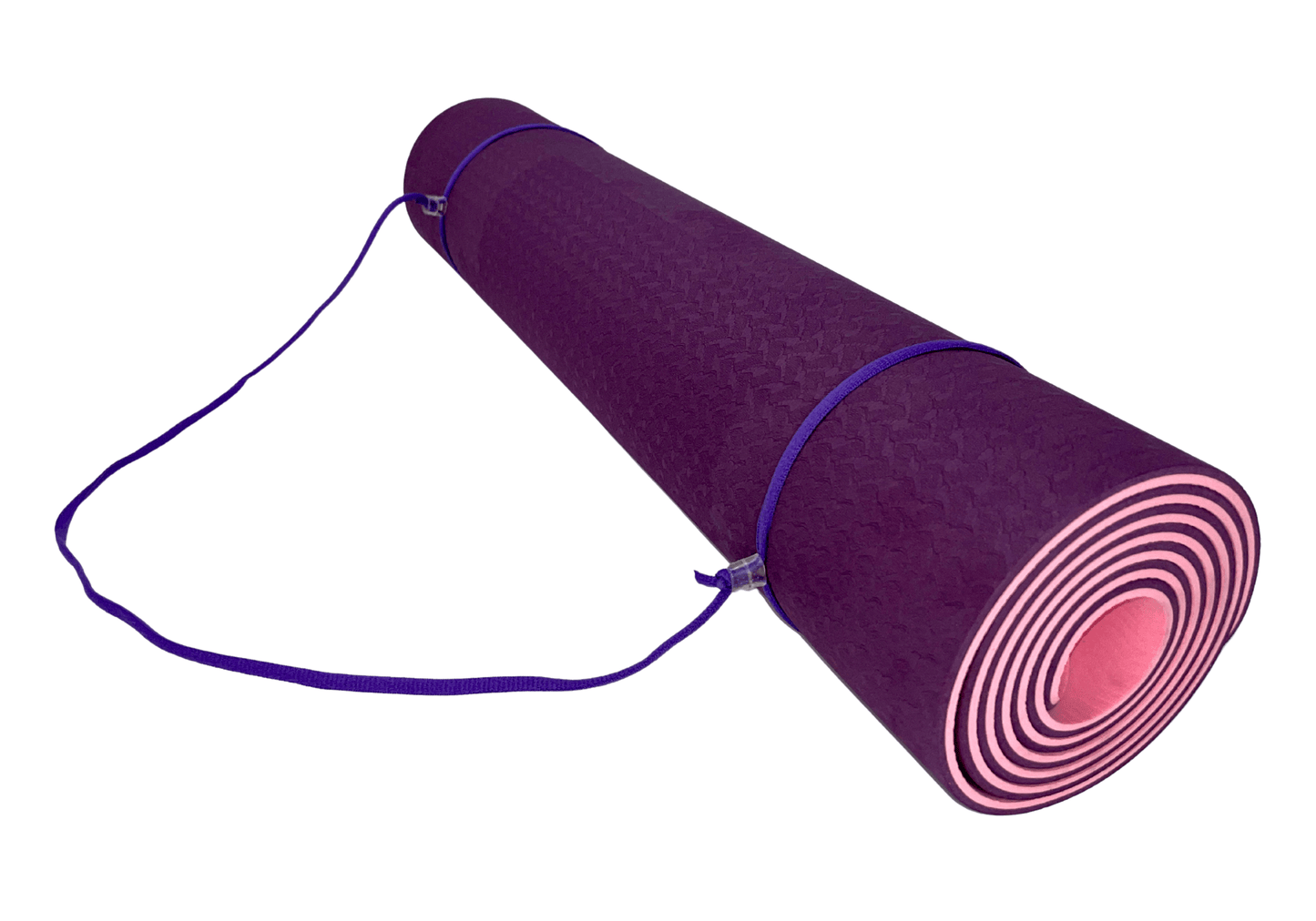 Eco Friendly Reversible Color Yoga Mat with Carrying Strap