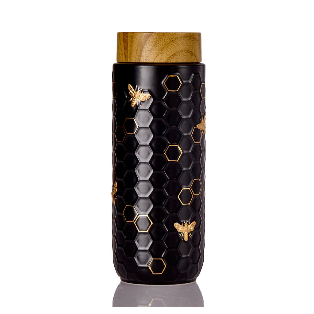 Honey Bee Travel Mug / Gold 16 oz