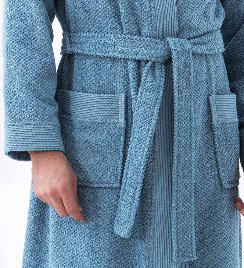 Men's Turkish Cotton Terry Cloth Kimono Robe-7