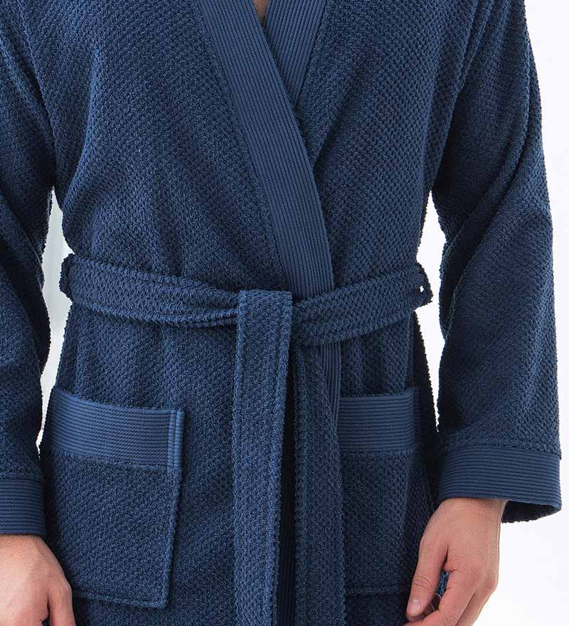 Men's Turkish Cotton Terry Cloth Kimono Robe-1