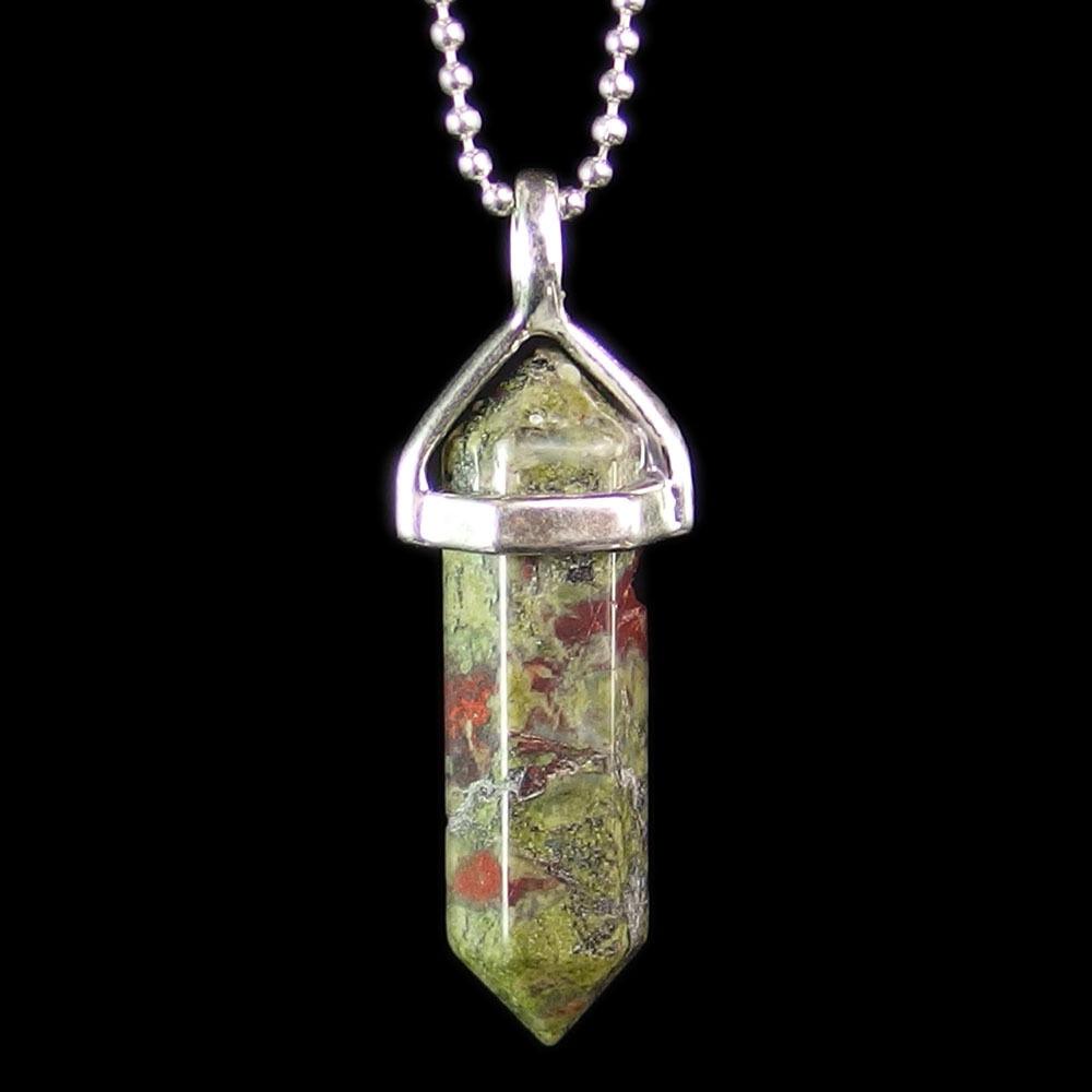 Dragon Blood Jasper Gemstone Pendant Necklace