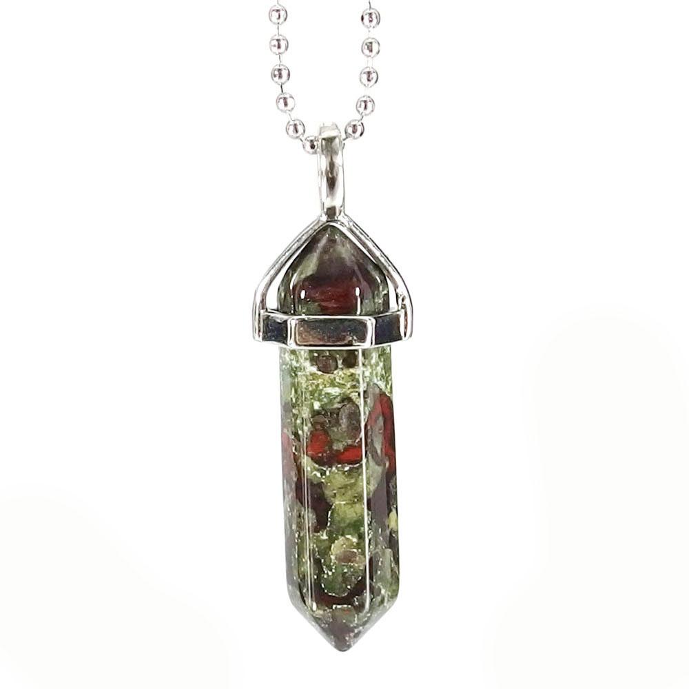 Dragon Blood Jasper Gemstone Pendant Necklace