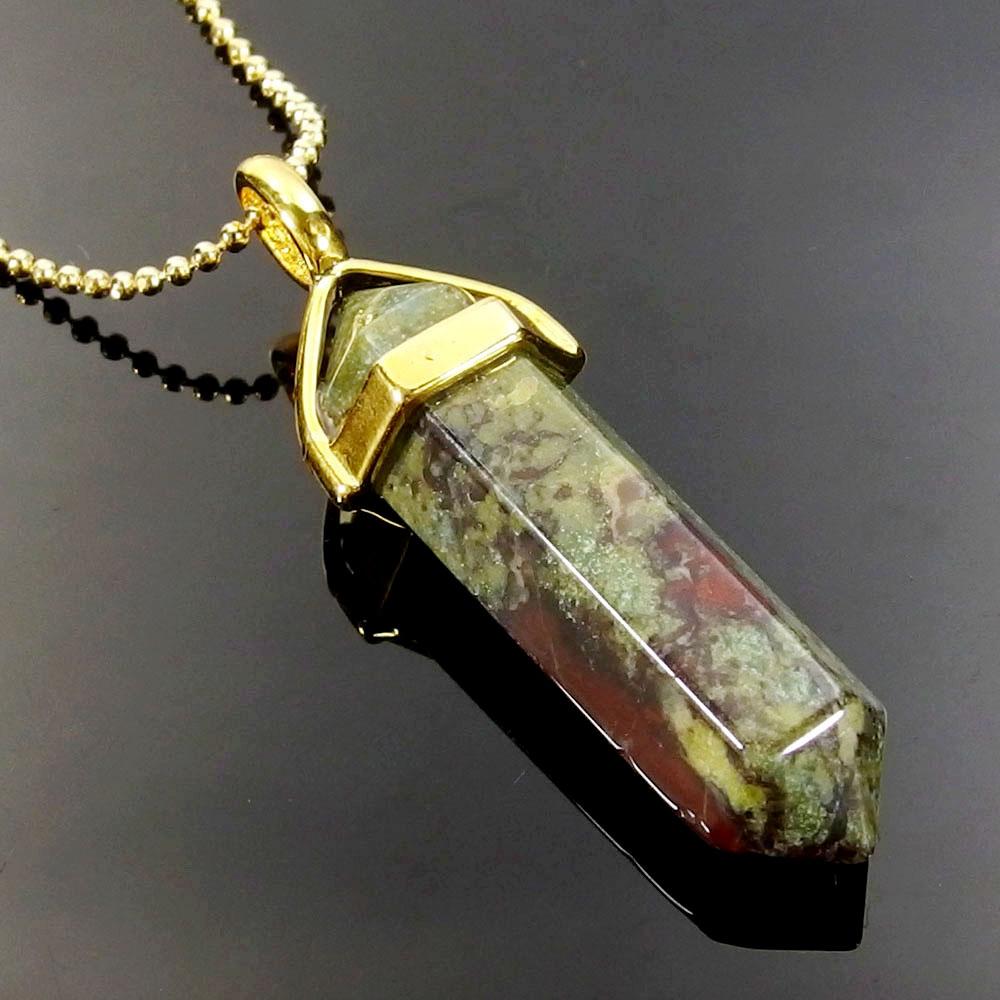 Dragon Blood Jasper Gemstone Pendant Necklace