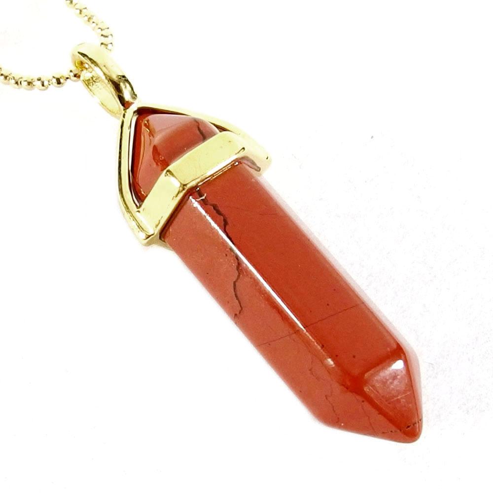 Red River Jasper Gemstone Pendant Necklace