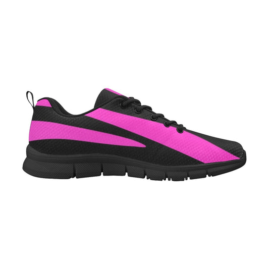 Uniquely You Sneakers for Women, Black and Purple Stripe - Running Shoes