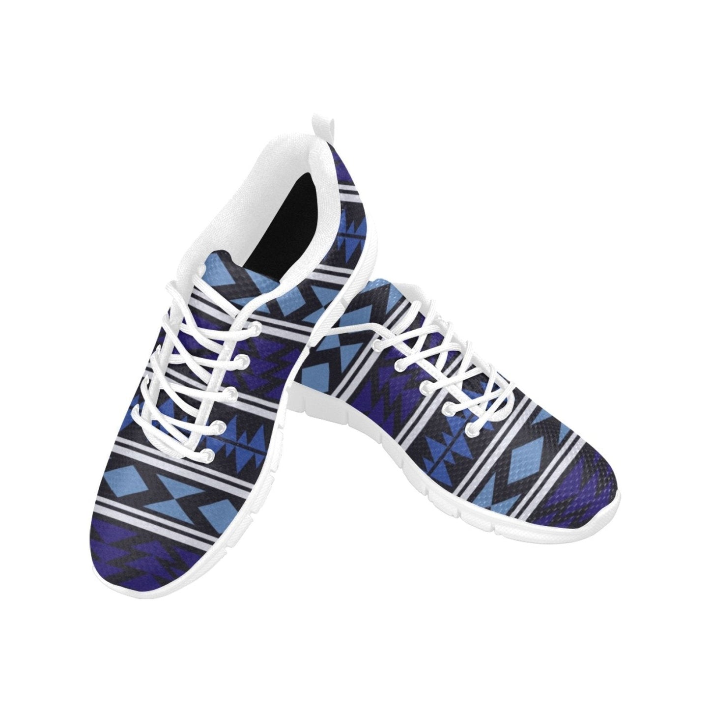 Uniquely You Womens Sneakers, Blue Horizon Aztec Print Running Shoes