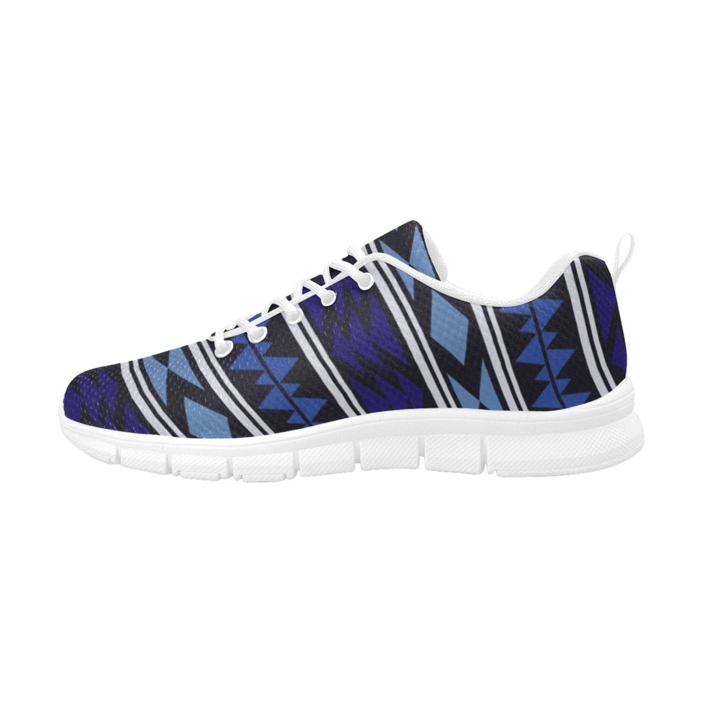 Uniquely You Womens Sneakers, Blue Horizon Aztec Print Running Shoes